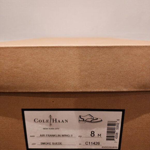 COLE HAAN - Men's Air Franklin Wingtip Smoke Suede - Picture 7 of 7